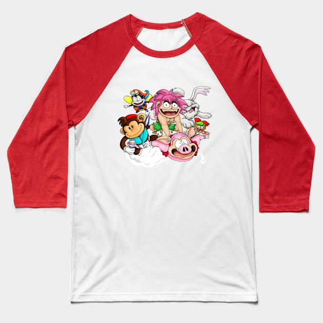 Tombi and Friends Baseball T-Shirt by WarioPunk